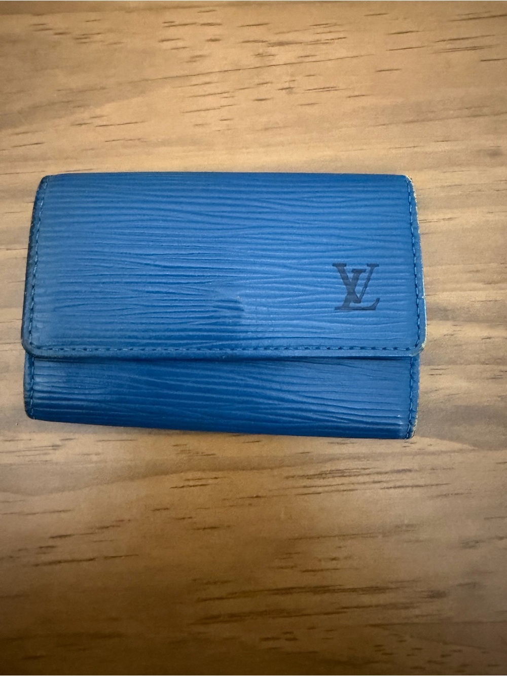 Louis Vuitton Blue Epi Leather Key & Card Holder